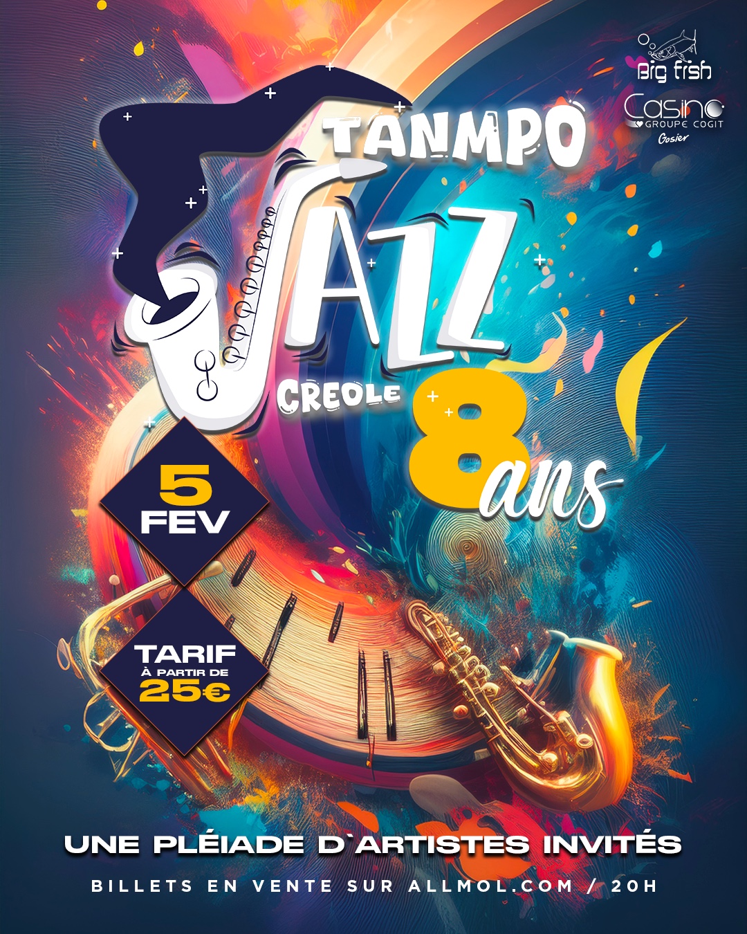 Birthday du Tanmpo Jazz Creole avec Artistes Surprises - 5 février 2026 - Casino du Gosier