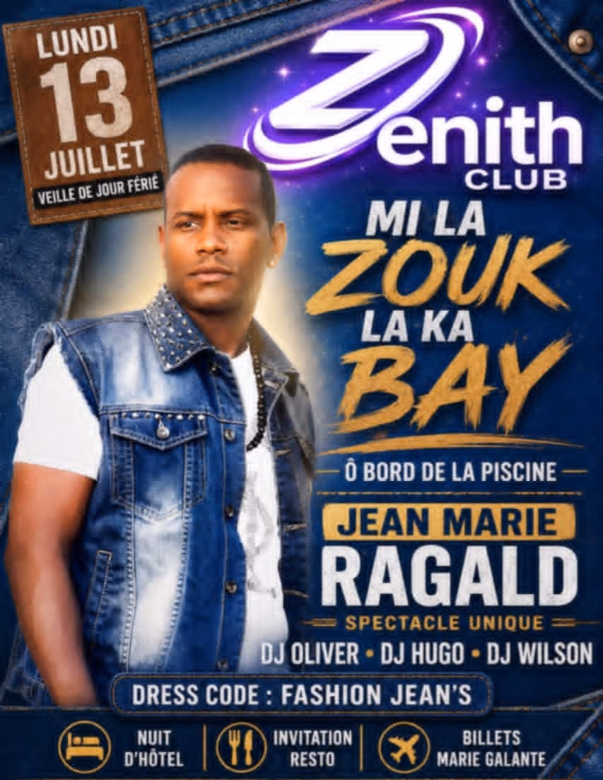 Mi La Zouk La Ka Ba'y ed. Jean-Marie RAGALD - 13 juillet 2026 - La Cascade Discothèque