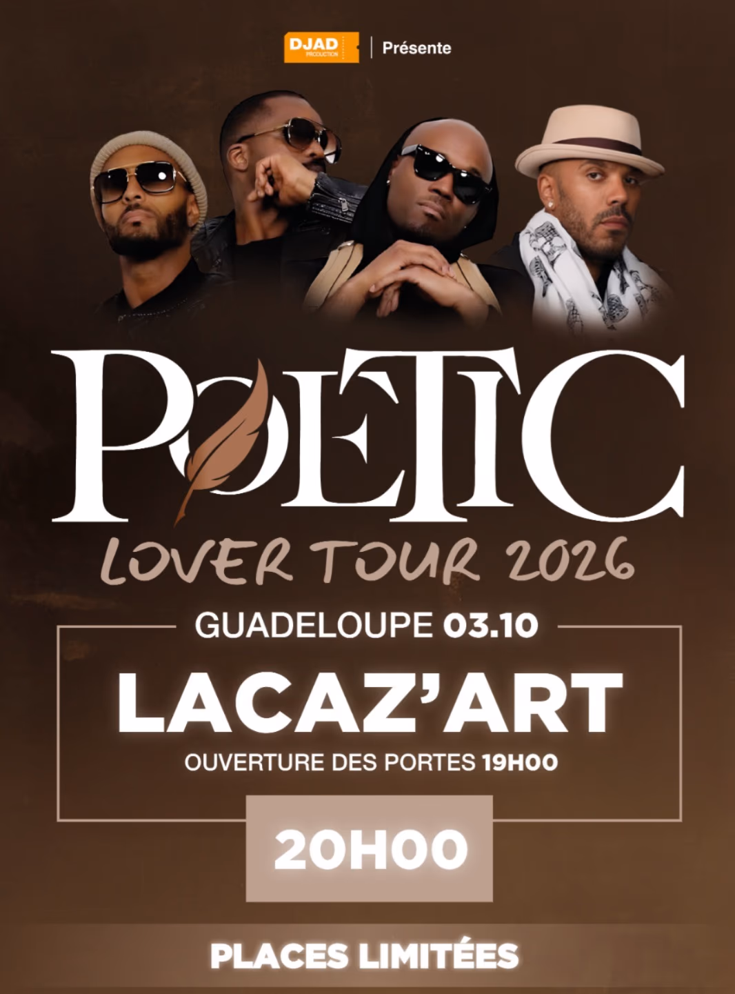 POETIC LOVER TOUR 2026 - 3 octobre 2026 - Lacaz'art, Baie-Mahault