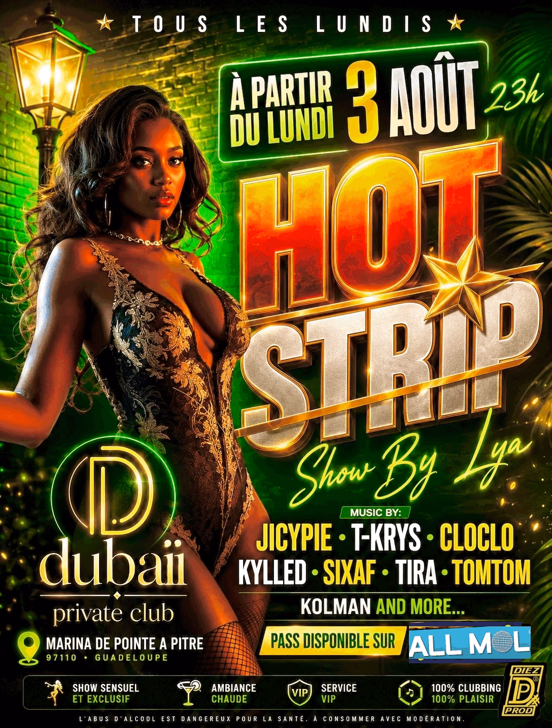 HOT STRIP show striptease - 3 août 2026 - DUBAI CLUB, Marina de Pap