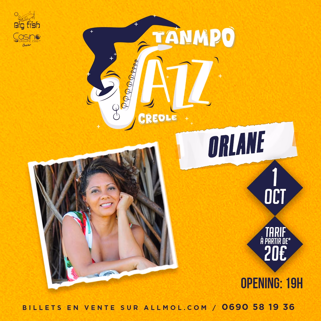 Tanmpo Jazz Creole avec ORLANE - 1 octobre 2026 - Casino du Gosier, Le Gosier