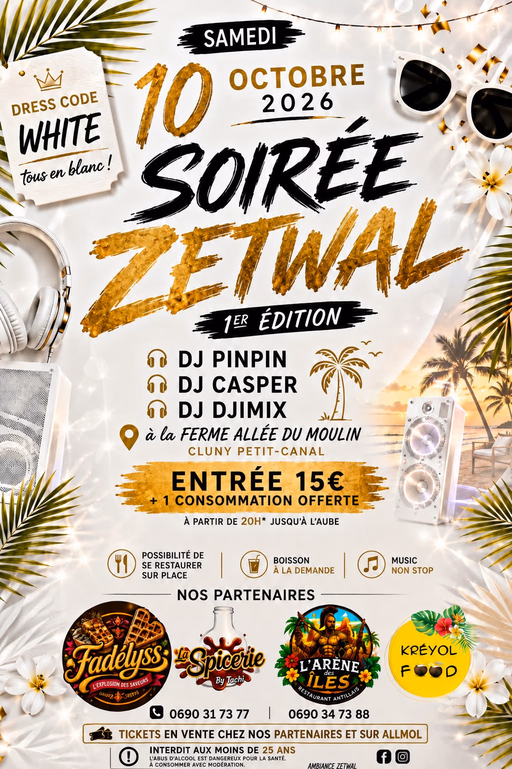 Soirée Zétwal - 10 octobre 2026 - Ferme Allée du Moulin, Petit-Canal