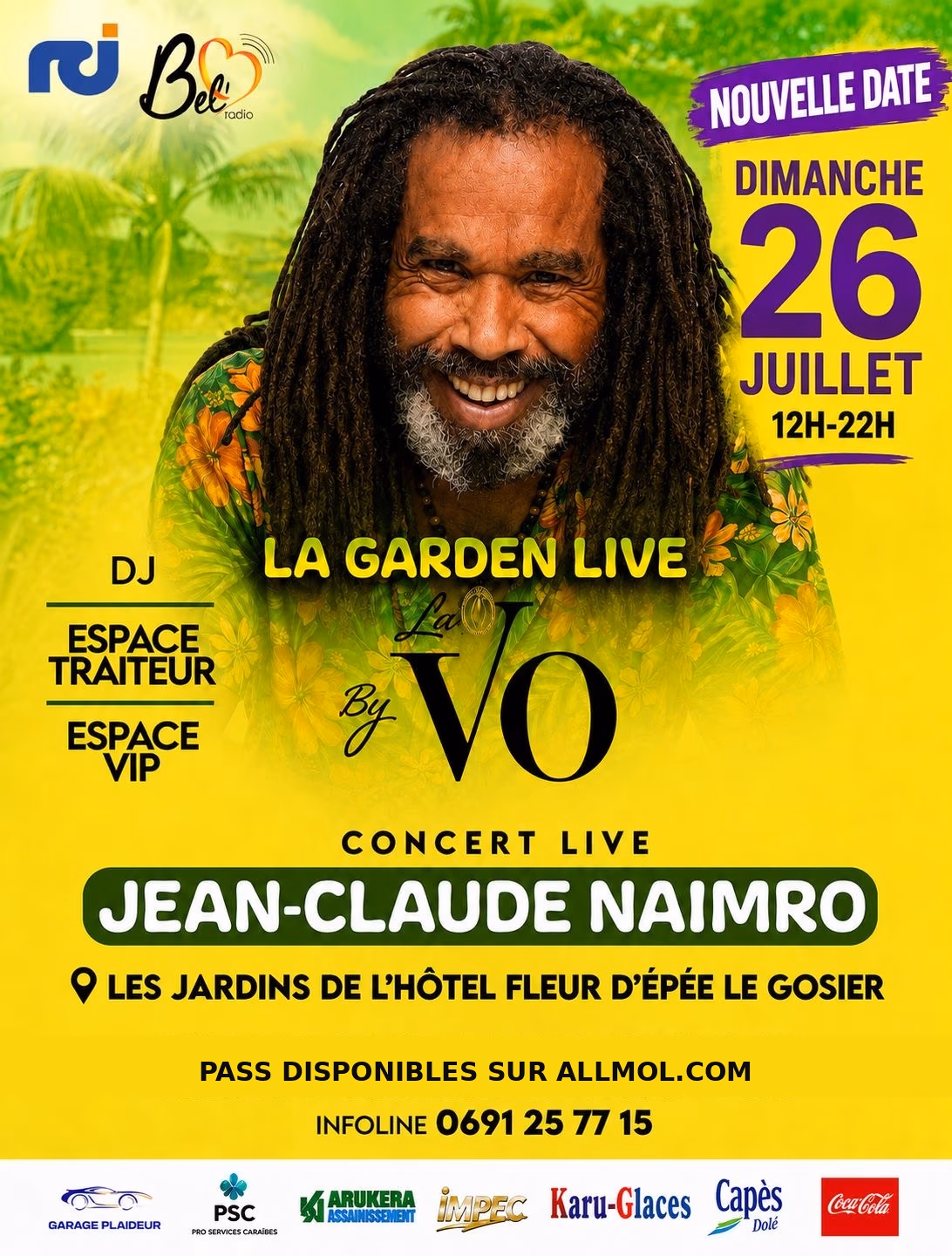 LA GARDEN LIVE by LA VO avec Jean-Claude NAIMRO - 26 juillet 2026 - Les Jardins de l'Hôtel Fleur d'Epée