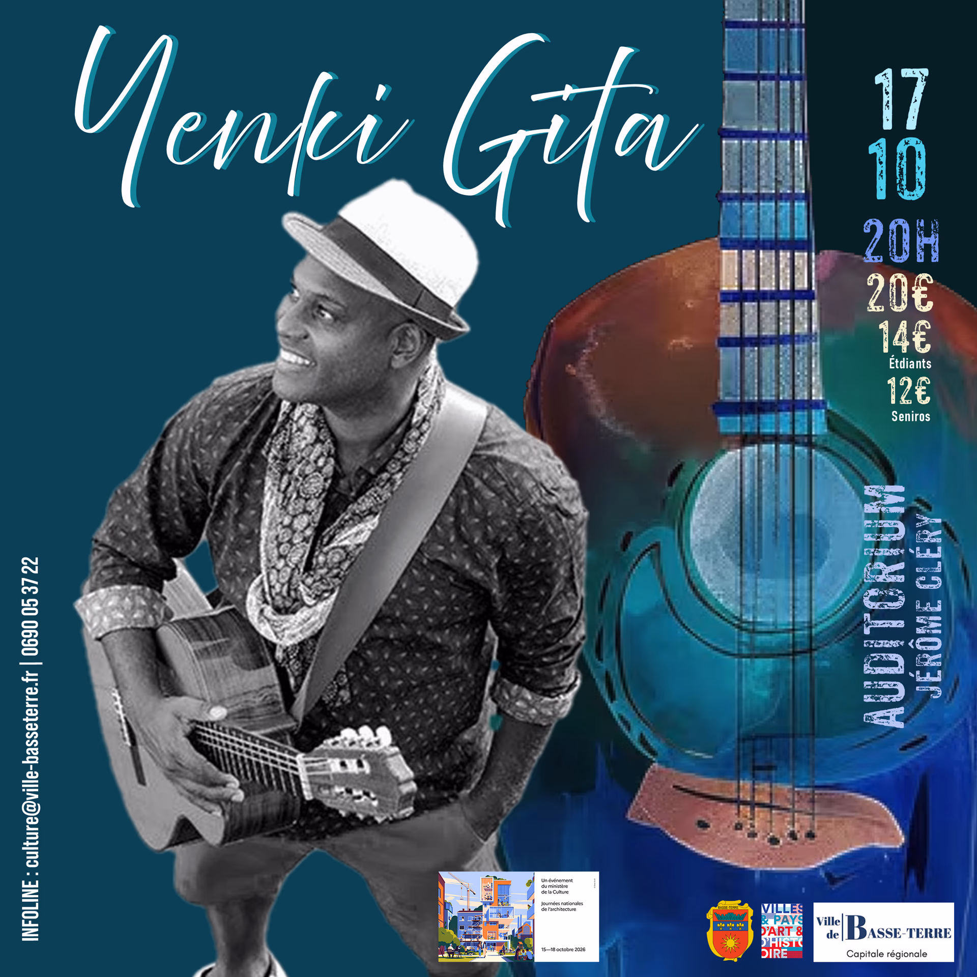 YENKI GITA #2 - FRED DESHAYES en Live - 17 octobre 2026 - Auditorium Jérôme Cléry, Basse-Terre