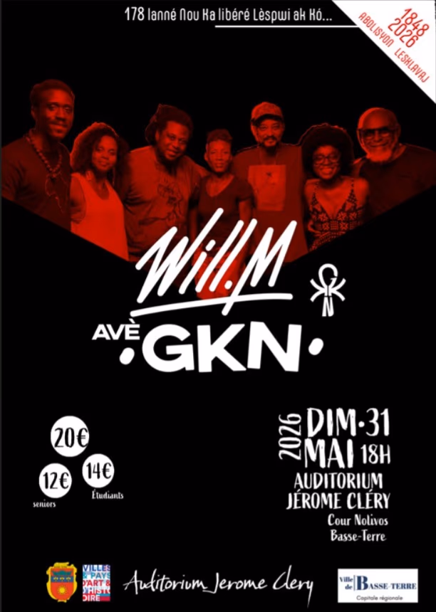 Will M avè GKN - 31 mai 2026 - Auditorium Jérôme Cléry, Basse-Terre