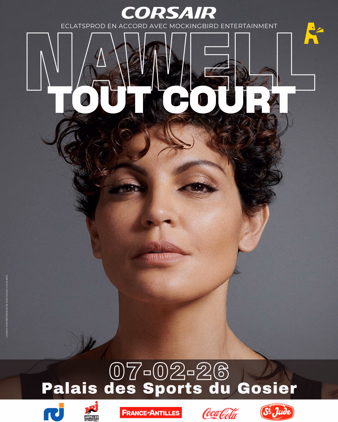 NAWELL MADANI en spectacle “TOUT COURT" - 7 février 2026 - Palais des Sports du Gosier