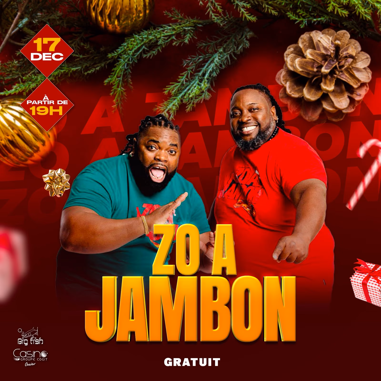 ZO A JAMBON - CHANTE NWEL - 17 décembre 2026 - Casino du Gosier, Baie-Mahault