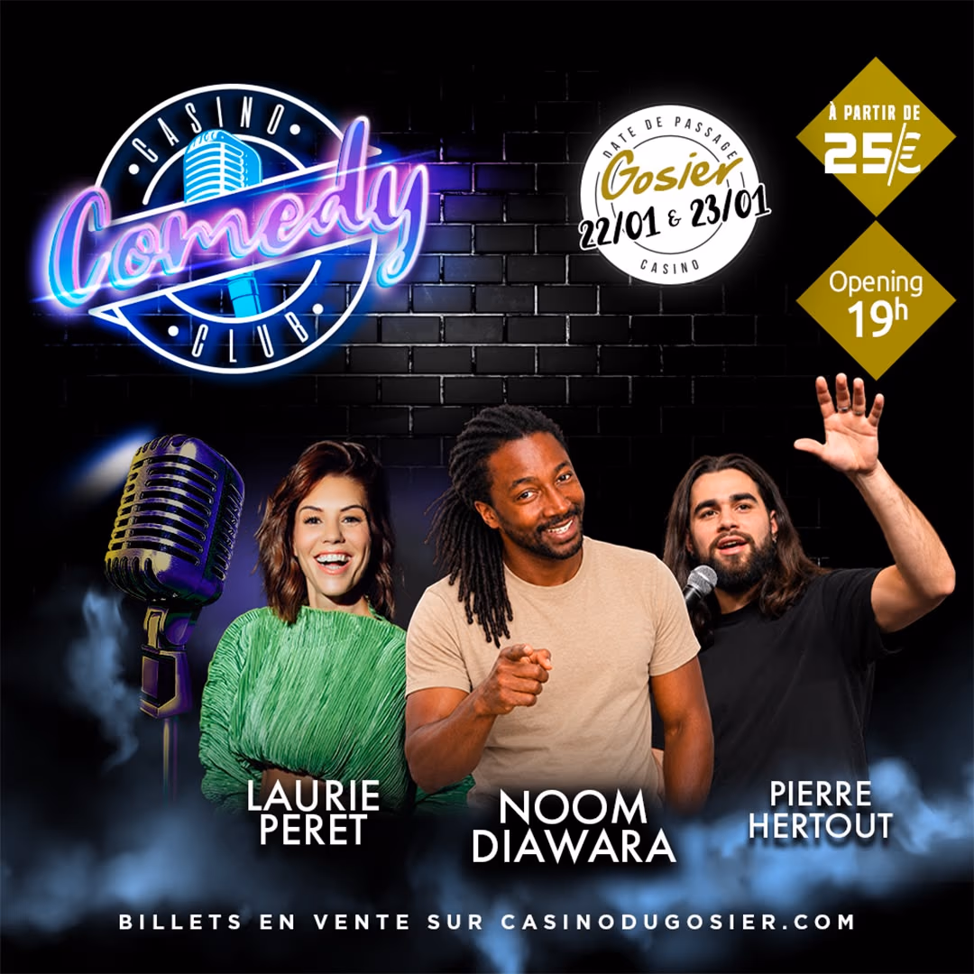 CCC: Casino Comedy Club avec Noom DIAWARA - 22 janvier 2027 - Casino du Gosier, Le Gosier