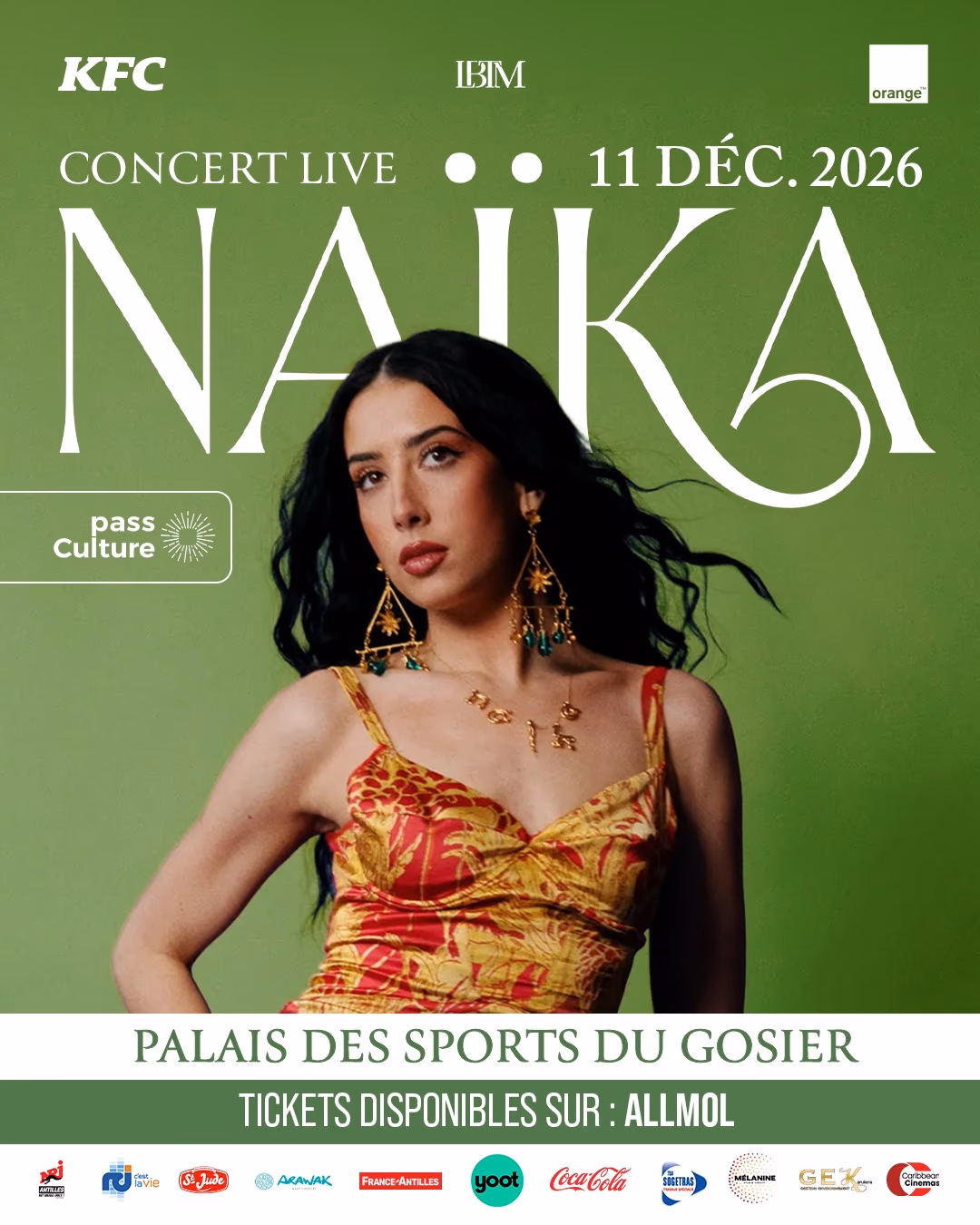 NAIKA en Concert Live - 11 décembre 2026 - Palais des Sports du Gosier, Le Gosier