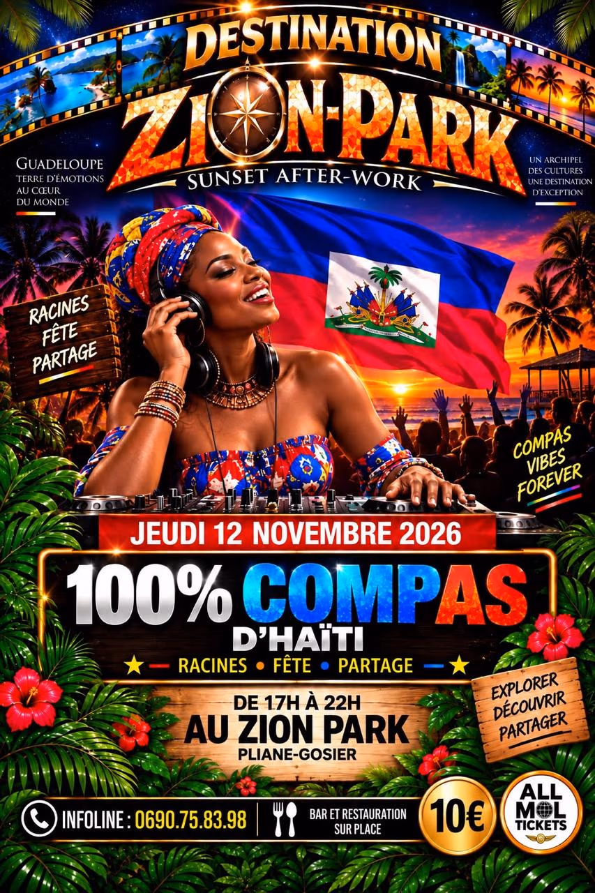 SUNSET AFTERWORK ed. 100% COMPA HAITIEN - 12 novembre 2026 - Zion Park, Guadeloupe