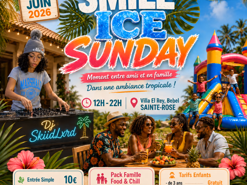 Smile Ice Sunday - 14 juin 2026 - Villa El Rey, Sainte-Rose