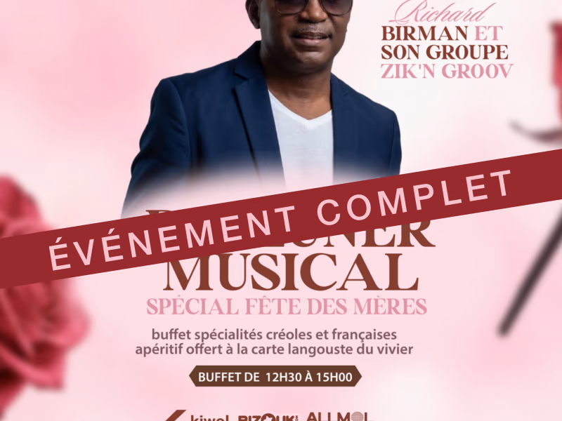Richard Birman - Déjeuner En Musique Fête Des... - 31 mai 2026 - Hôtel Auberge de la Vielle Tour, Le Gosier