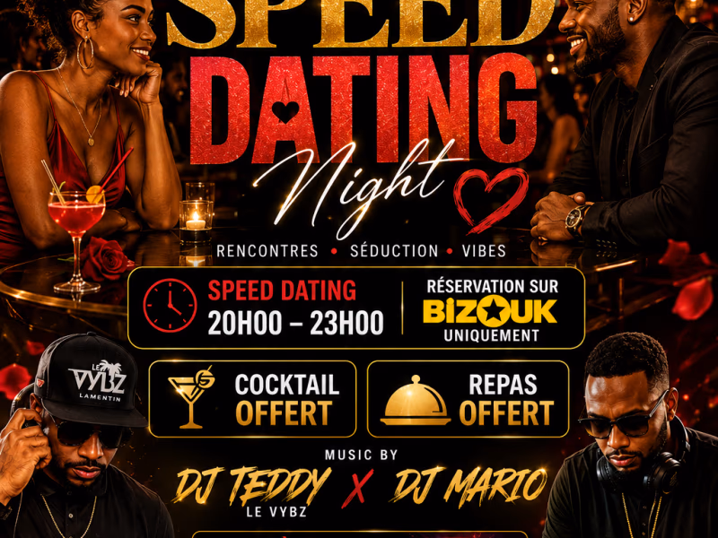 Speed Dating Night - 13 juin 2026 - Le Vybz, Le Lamentin
