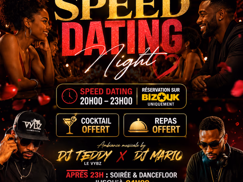 Speed Dating Night - 13 juin 2026 - Le Vybz, Le Lamentin