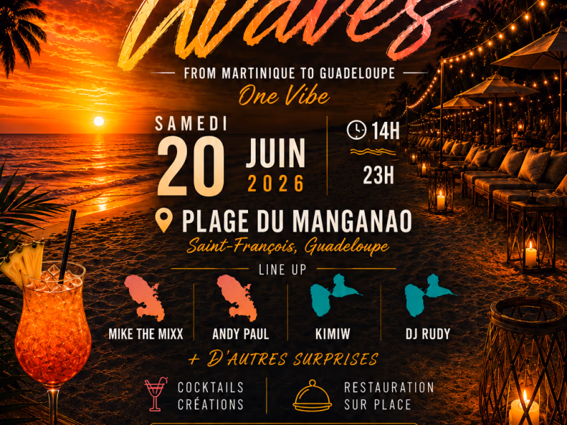 Sunset Waves - 20 juin 2026 - Plage du Manganao, Saint-François