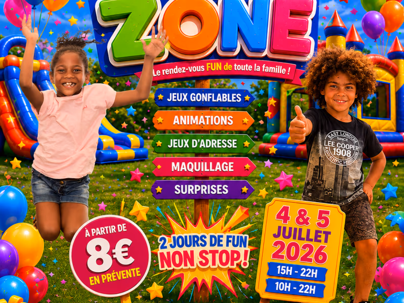 Kids Zone - 4 juillet 2026 - Le MOULE - Place de la Liberté - Gua..., Le Moule