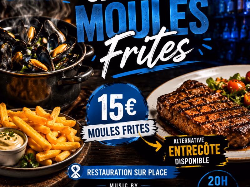 Spécial Moules Frites - 12 juin 2026 - Le Vybz, Le Lamentin