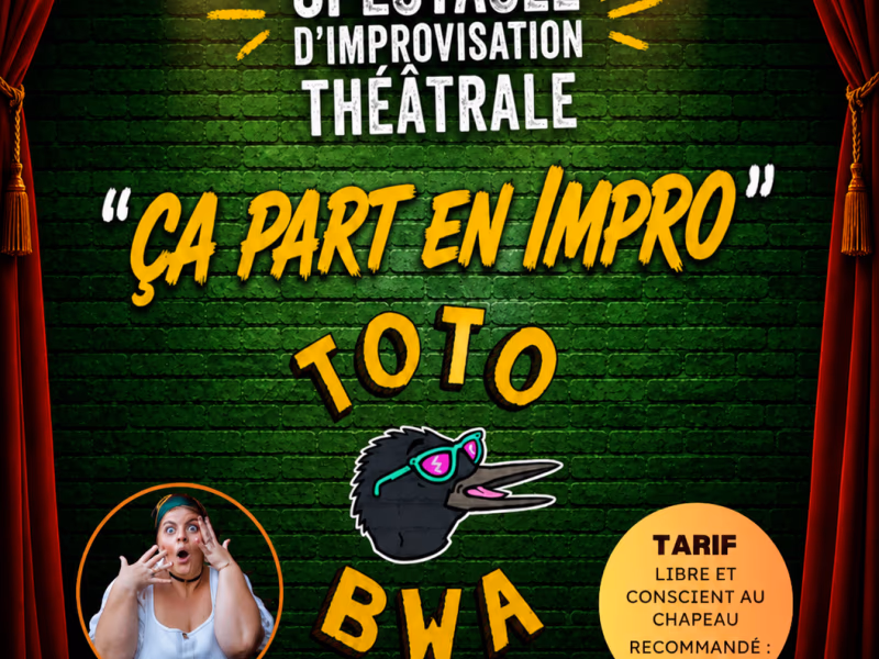 Spectacle D'Improvisation Théâtrale "ca Part ... - 19 juin 2026 - Brasserie Toto Bwa, Baie-Mahault, Gua..., Baie-Mahault