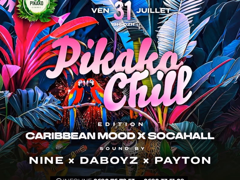 Pikako Chill - Caribbean Mood X Socahall - 31 juillet 2026 - PIKAKO, Les Abymes