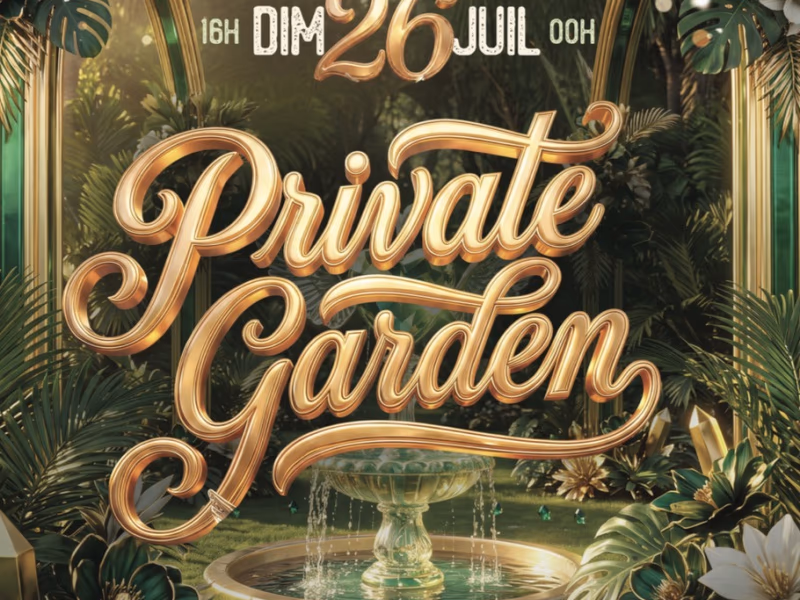 Private Garden - 26 juillet 2026 - Pikako Lounge, Les Abymes