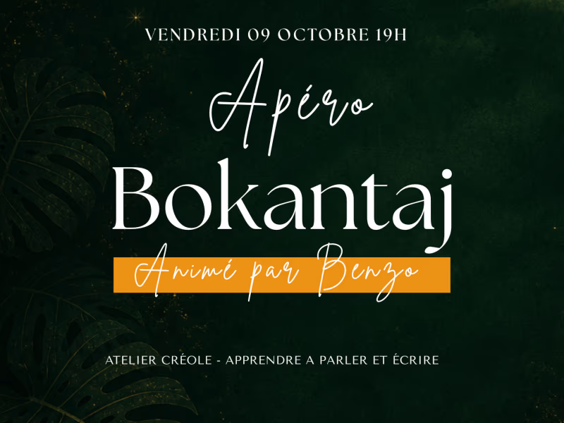 Apéro Bokantaj - 9 octobre 2026 - Habitation Néron, Le Moule