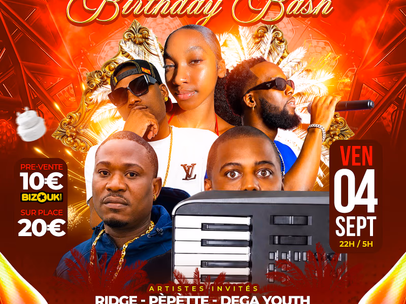 Money Shaun Birthday Bash - 4 septembre 2026 - Le Convivial, Capesterre-Belle-Eau