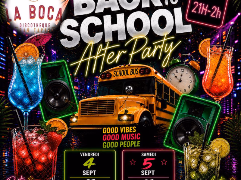 Back To School After Party - 4 septembre 2026 - La Boca, Le Gosier