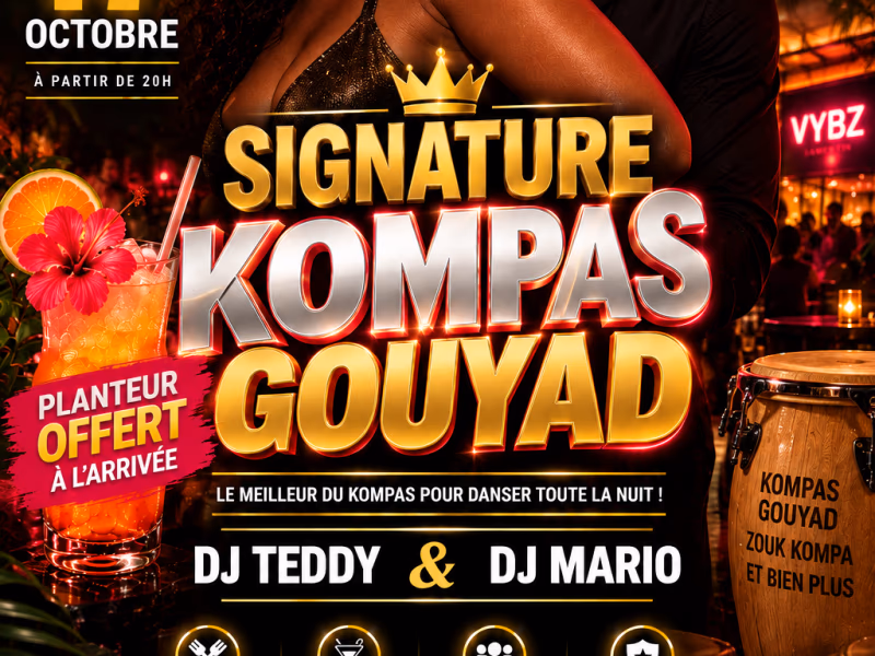 Signature Kompas Gouyad - 17 octobre 2026 - Le VYBZ, Le Lamentin