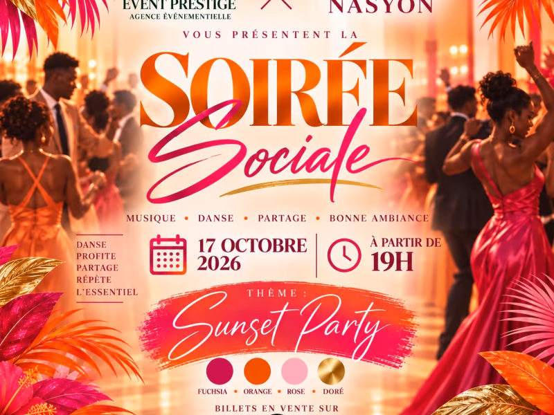 Soirée Sociale - 17 octobre 2026 - Salle concorde 2, Le Gosier