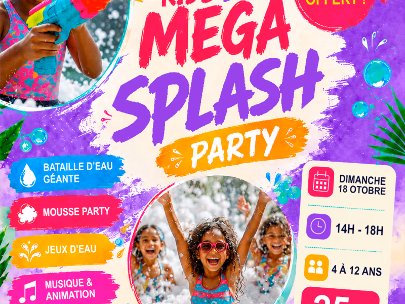 Kids Day - Mega Splash Party - 18 octobre 2026 - Parc pirates, Le Marigot