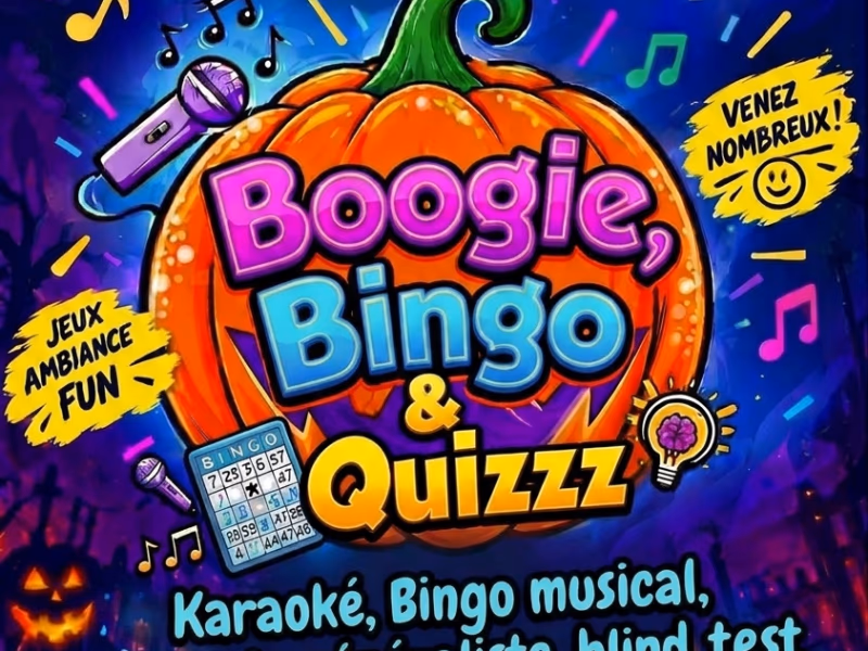 Boogie, Bingo & Quizzz - 30 octobre 2026 - Brasserie Toto Bwa, Baie-Mahault