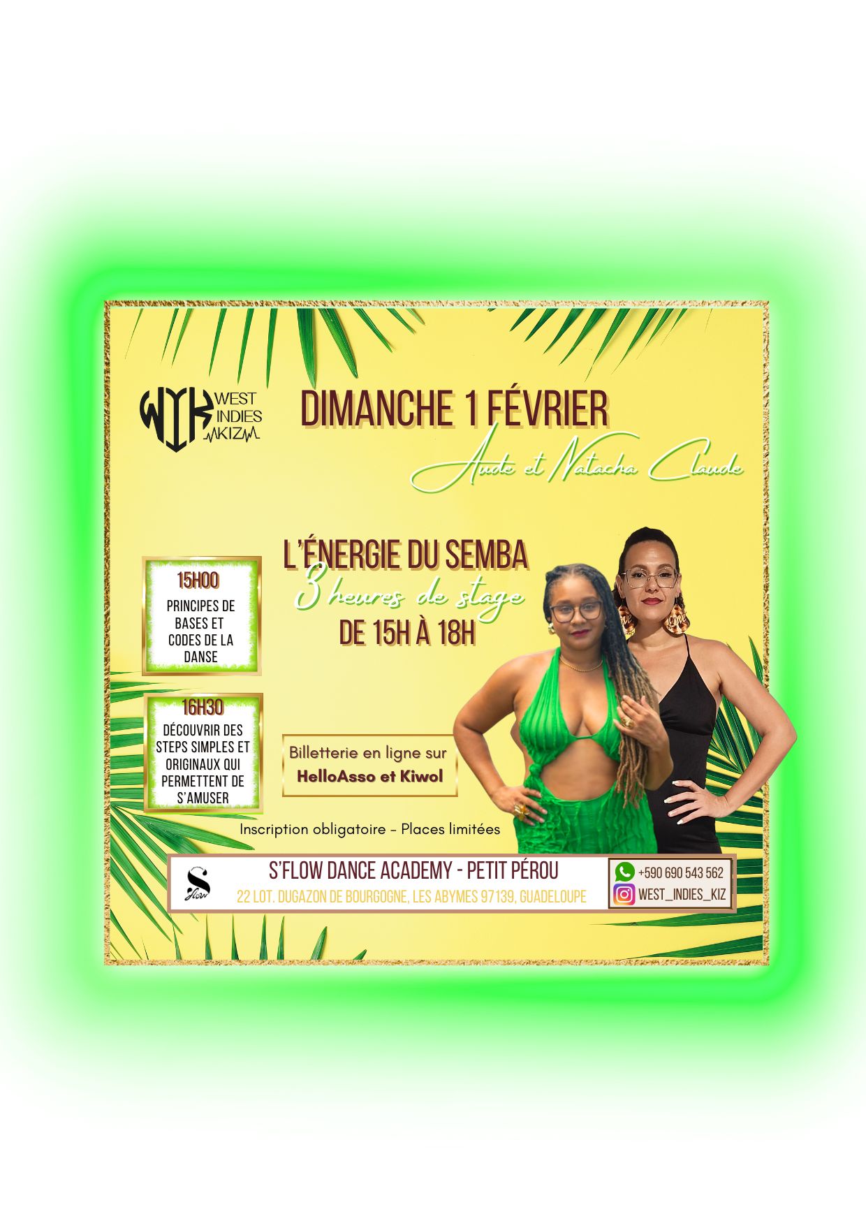 Stage ''énergie du Semba" - 1 février 2026 - S'Flow Dance Academy, Guadeloupe