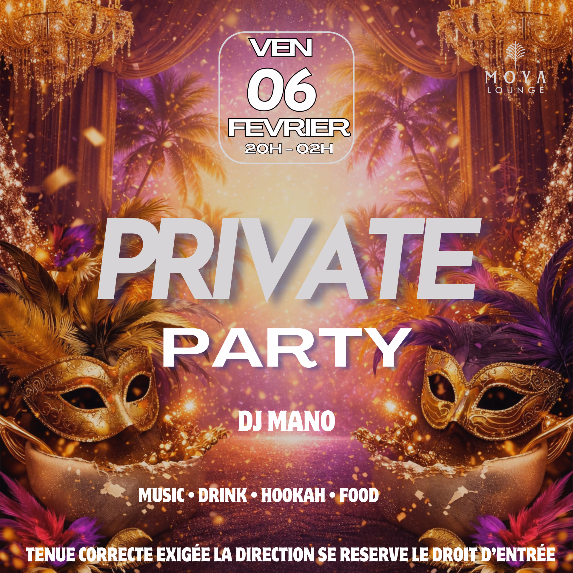 PRIVATE PARTY - 6 février 2026 - MOYA LOUNGE, Guadeloupe