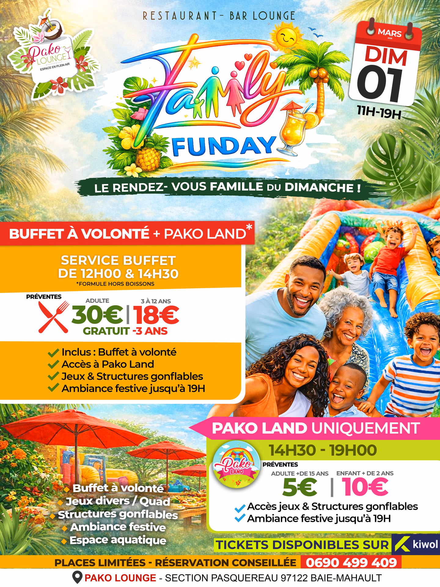 FAMILY FUNDAY - DIM 01 MARS - 1 mars 2026 - Pako Lounge, Baie-Mahault