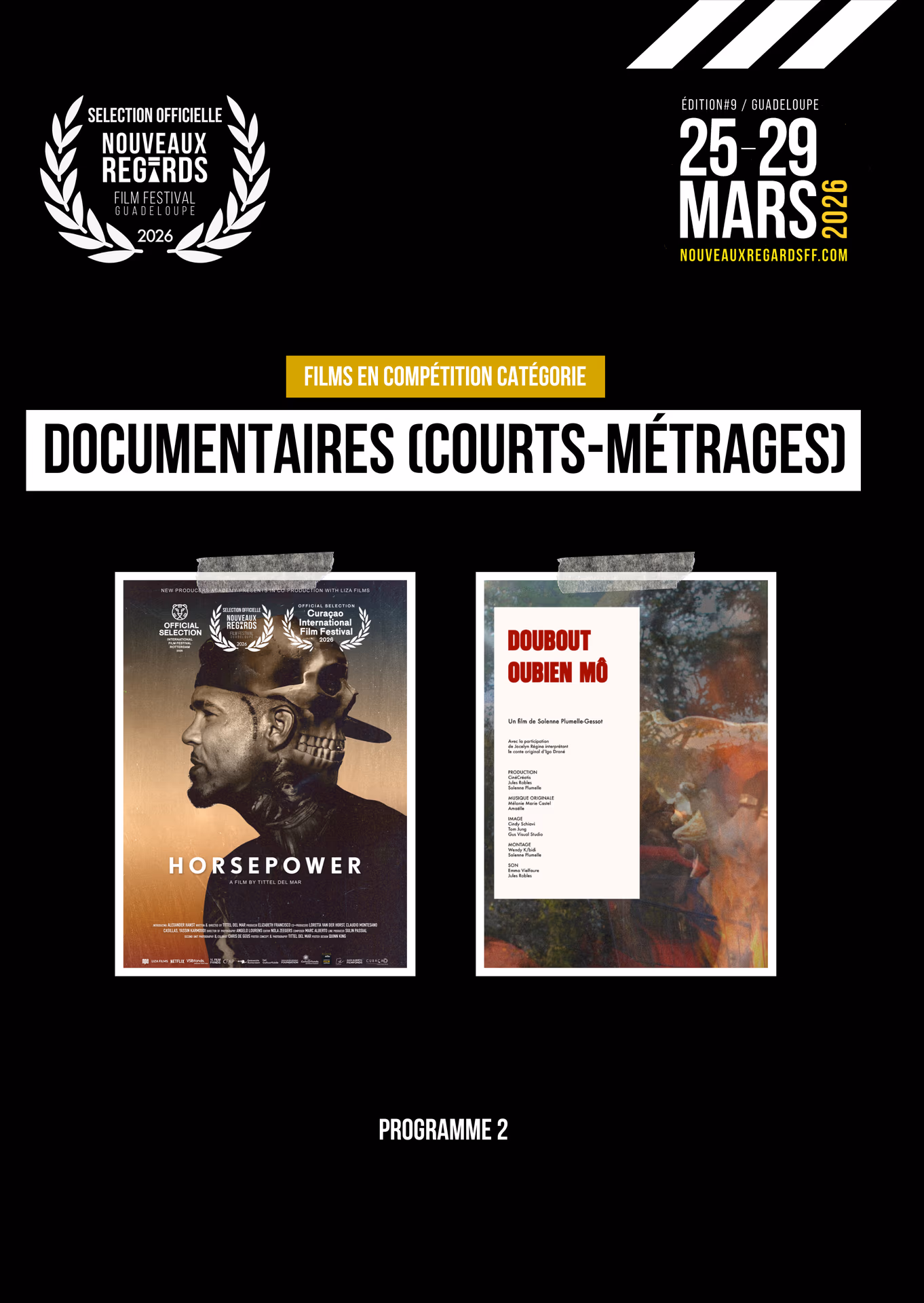 DOCU CM : Programme 2 - NOUVEAUX REGARDS FILM FESTIVAL