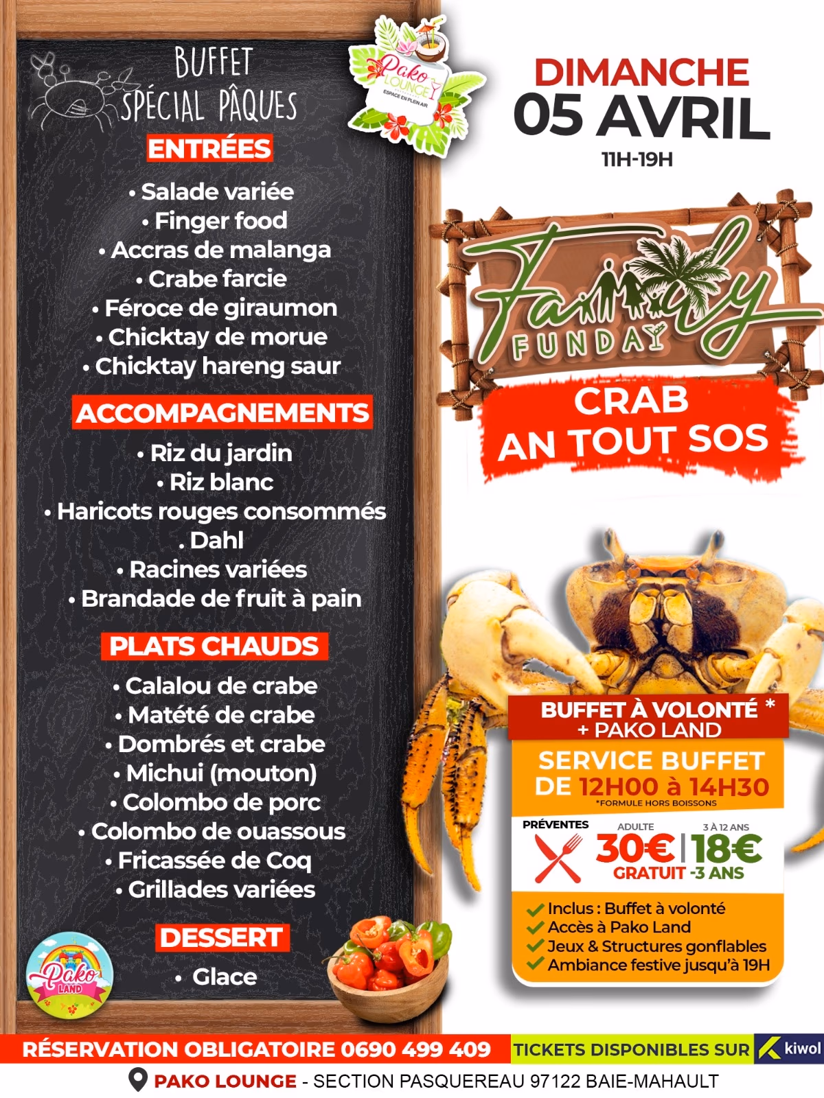 FAMILY FUNDAY - SPECIAL PAQUES - DIM 05 AVRIL - 5 avril 2026 - Pako Lounge, Baie-Mahault