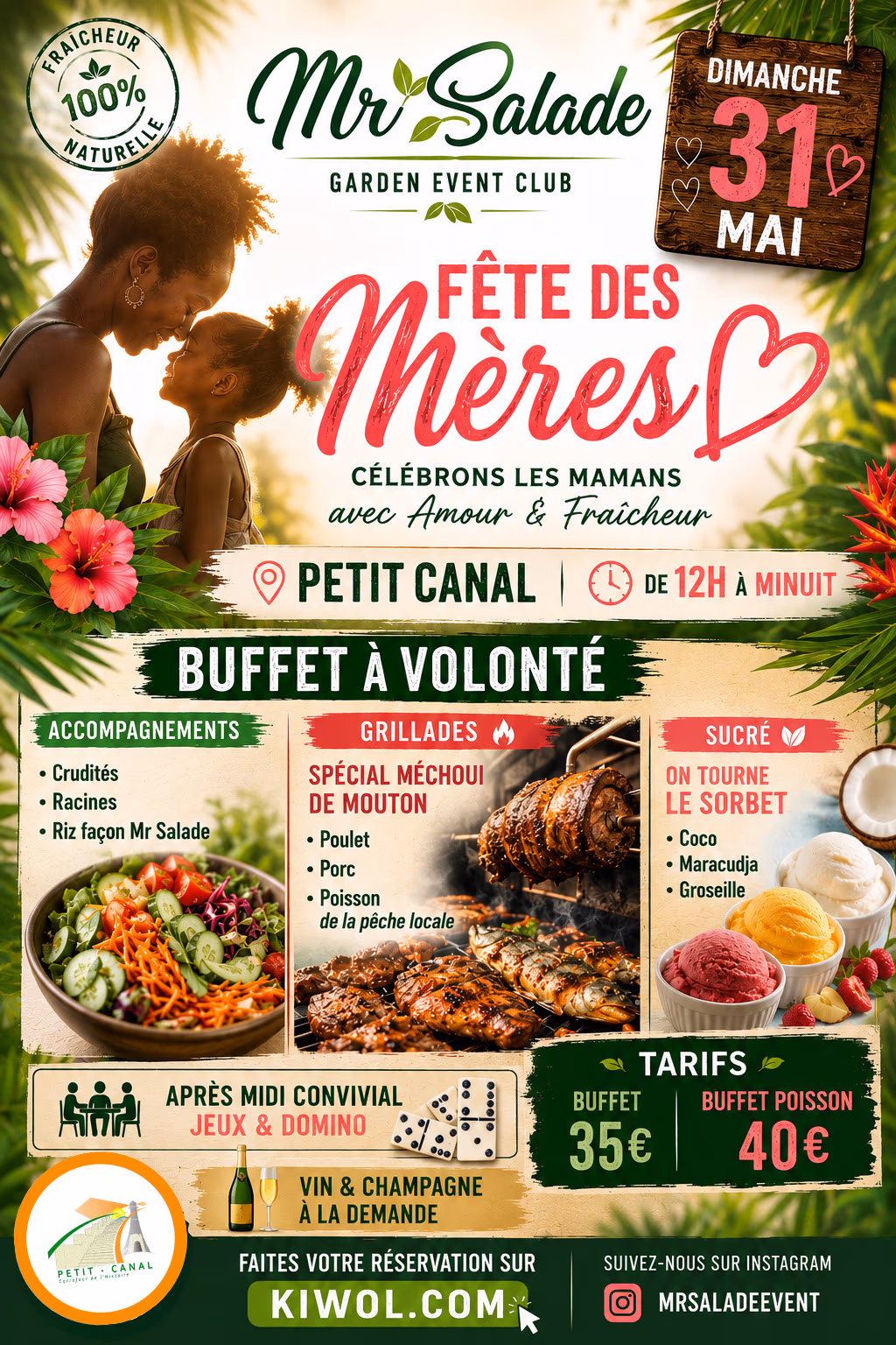 FETE DES MERES DANS LES BOIS - 31 mai 2027 - MR SALADE, Petit-Canal