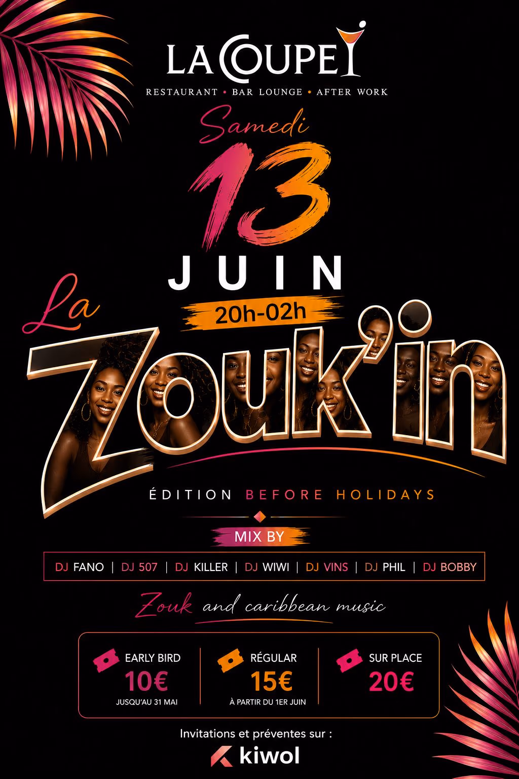 LA ZOUK’IN *** BEFORE HOLIDAYS**** - 13 juin 2026 - LA COUPE, Baie-Mahault