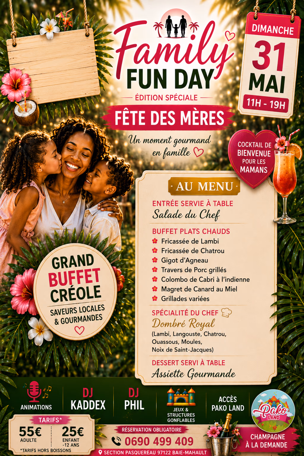 FAMILY FUNDAY - SPECIAL FETES DES MERES - DIM 31 MAI - 31 mai 2026 - Pako Lounge, Baie-Mahault
