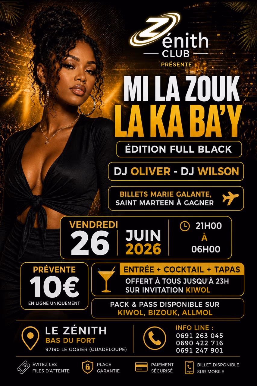 MI LA ZOUK LA KA BA'Y - 26 juin 2026 - LE ZÉNITH BAS DU FORT, Le Gosier