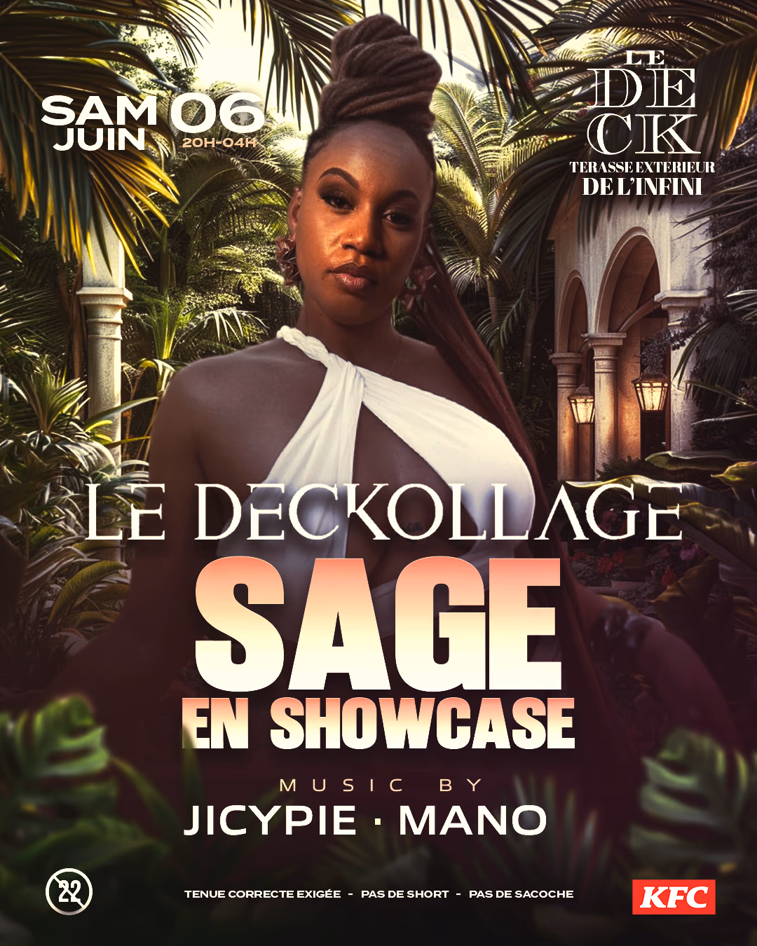 SAGE EN SHOWCASE - 6 juin 2026 - Le Deck, Le Gosier