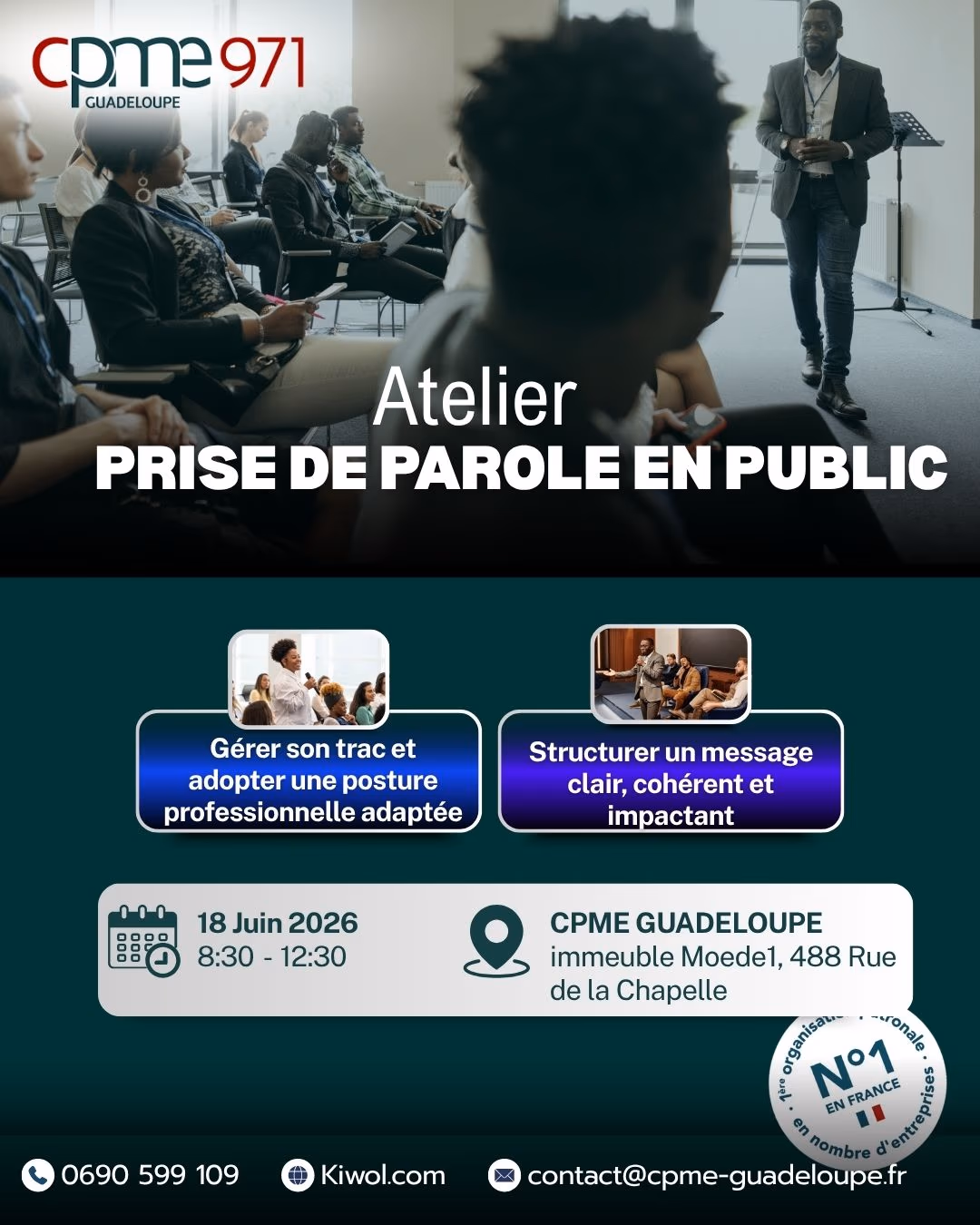 Prenez la parole, prenez le pouvoir ! - 18 juin 2026 - CPME Guadeloupe, Baie-Mahault