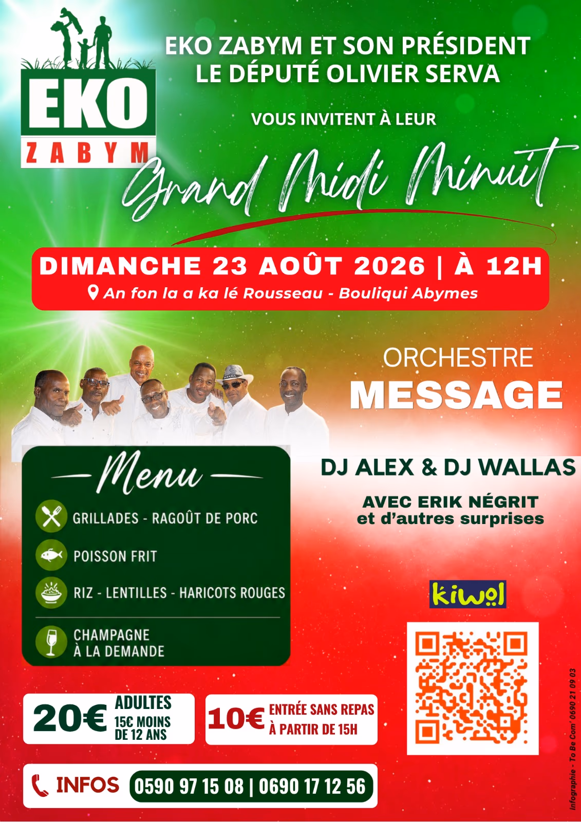 GRAND MIDI-MINUIT EKO ZABYM🎶💃🏽 - 23 août 2026 - An fon la a ka lé Rousseau, Les Abymes