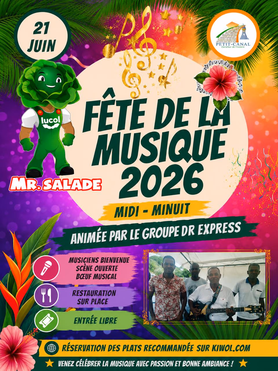 FETE DE LA MUSIQUE - 21 juin 2026 - MR SALADE, Petit-Canal