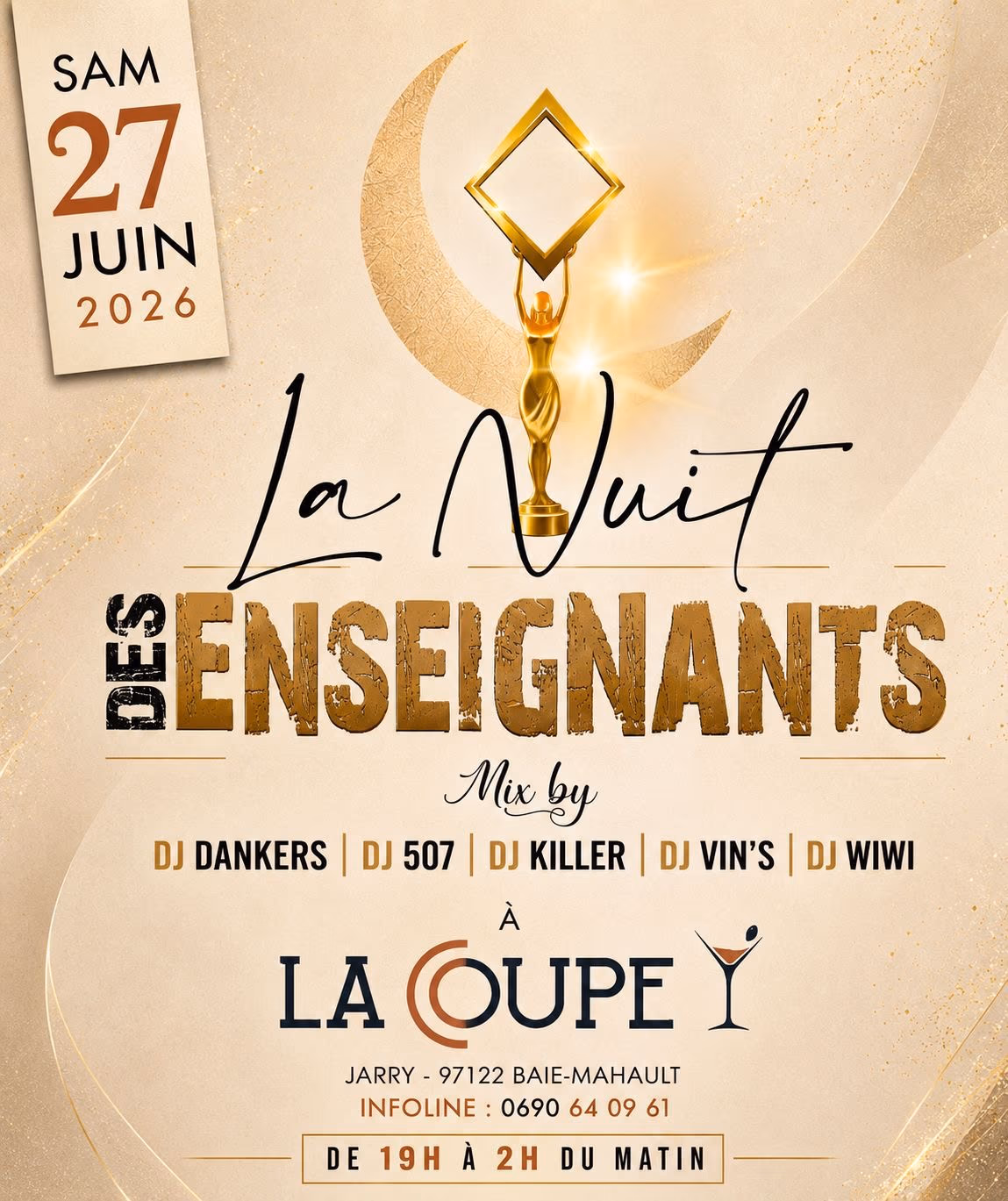 LA NUIT DES ENSEIGNANTS 2026 - 27 juin 2026 - La coupe, Baie-Mahault
