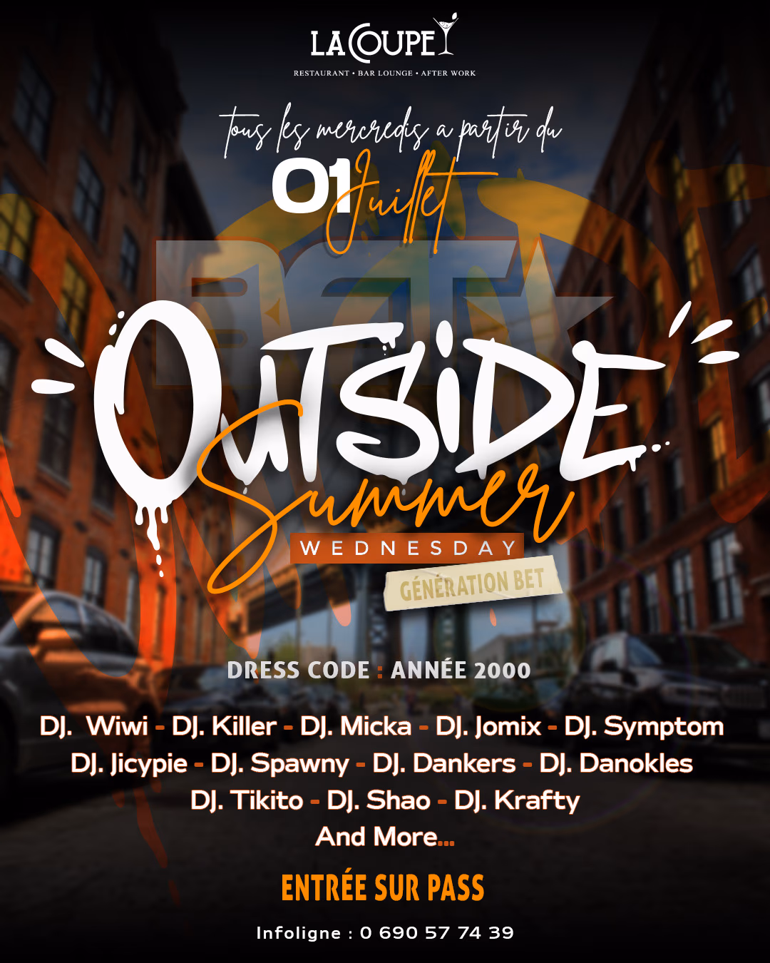 OUTSIDE ***Summer  wednesday **** - 1 juillet 2026 - LA COUPE, Baie-Mahault