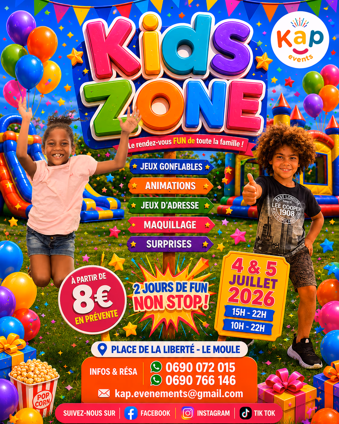 KiDS ZONE - 4 juillet 2026 - Place de la liberté, Le Moule