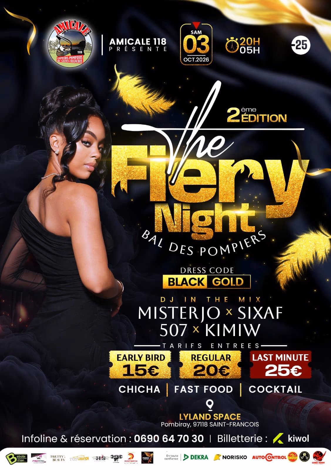 The Fiery Night - Le BAL des Pompiers de Saint-François - 3 octobre 2026 - LYLAND SPICE, Saint-François