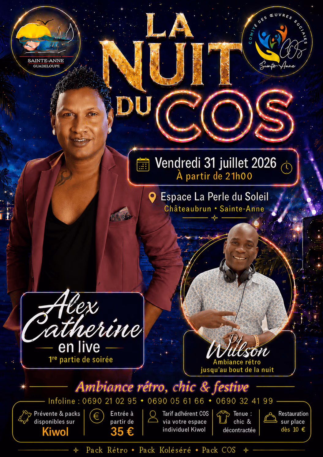 LA NUIT DU COS - 31 juillet 2026 - Espace La Perle du Soleil, Guadeloupe
