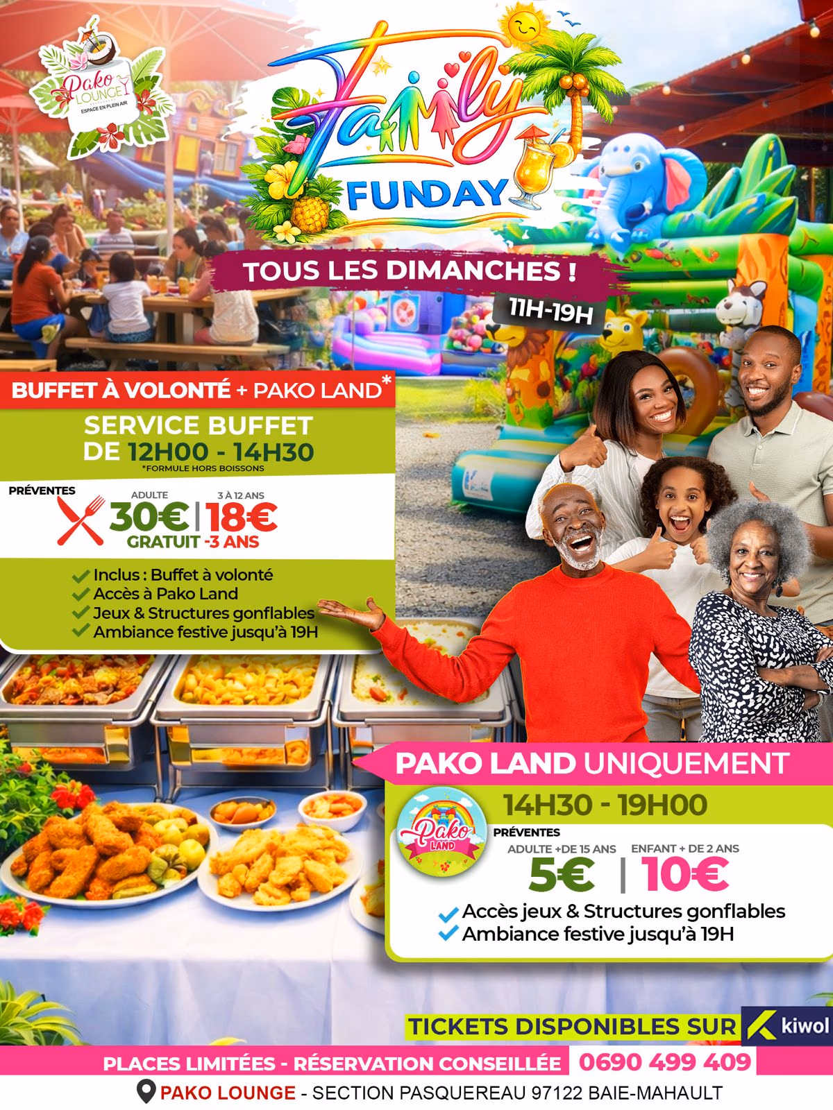 FAMILY FUNDAY - DIM 19 JUILLET - 19 juillet 2026 - Pako Lounge, Baie-Mahault